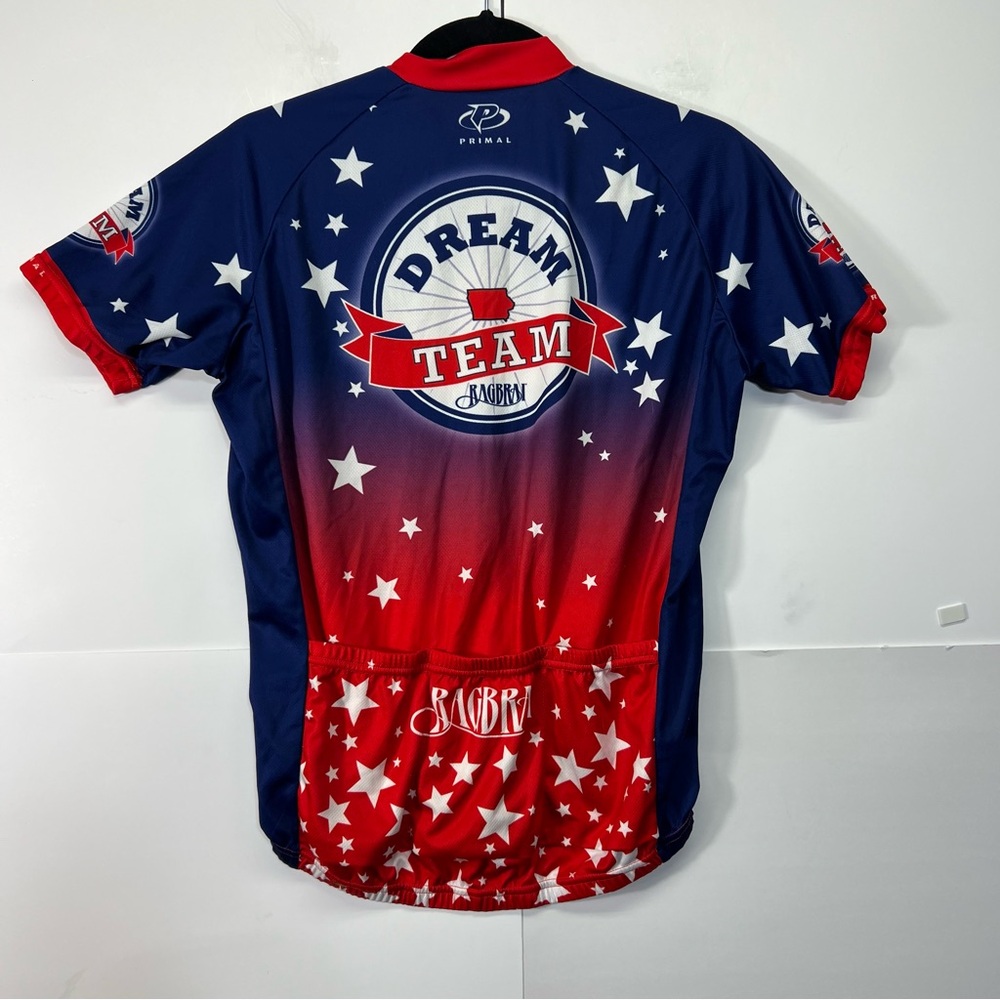 Men's small Primal cycling jersey featuring a RAGBRAI "Dream Team" design